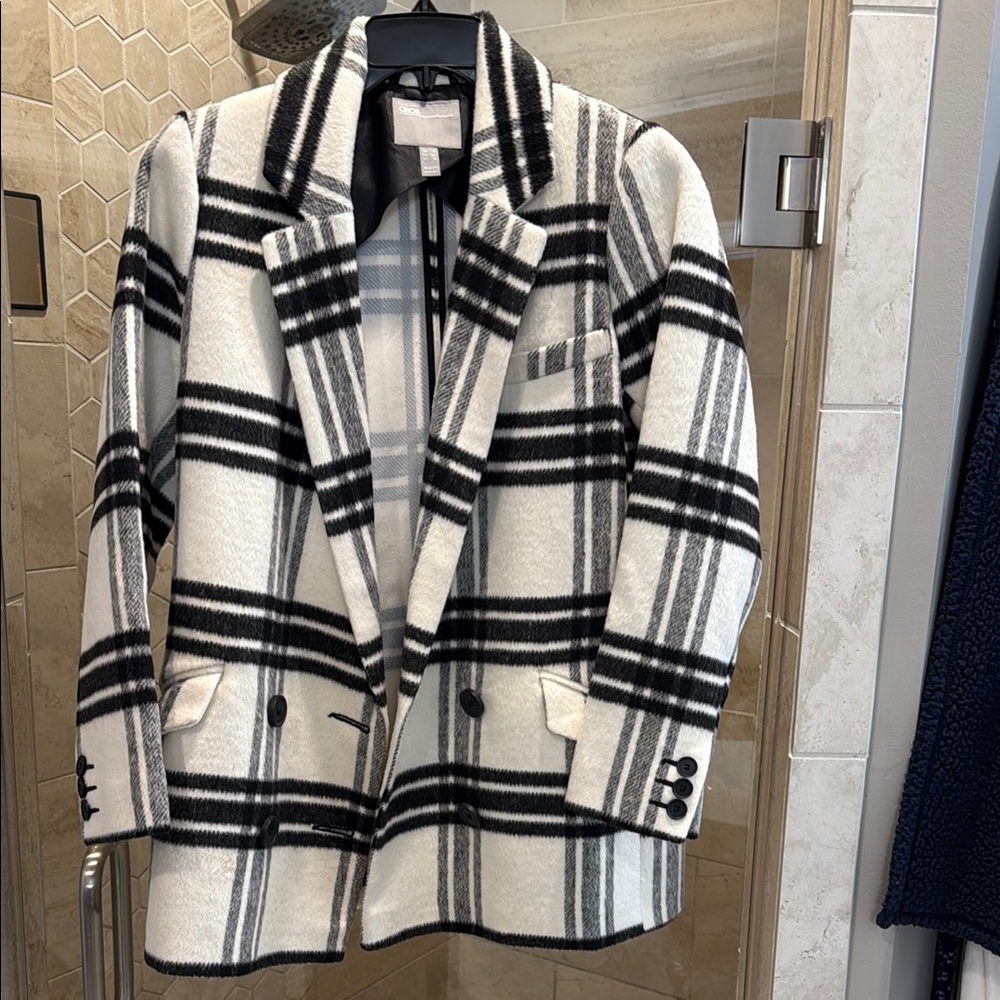 Asos Plaid Women's Jacket - Black and White